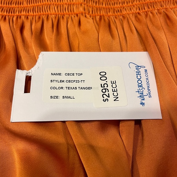 Koch Cece Top in Texas Tangerine. Size small. New with removed tag. - Picture 4 of 4